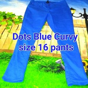 Dots Blue Curvy size 16 pants